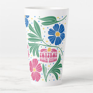 Taza De Café Latte Foxtrot Delta Tango Flower Boho