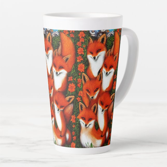 Taza De Café Latte Foxy Fun (Ángulo derecho)