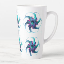 Taza De Café Latte Fractal Fantasy Swirls Latte Mug