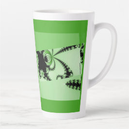 Taza De Café Latte Fractal Garden mantis Latte Mug