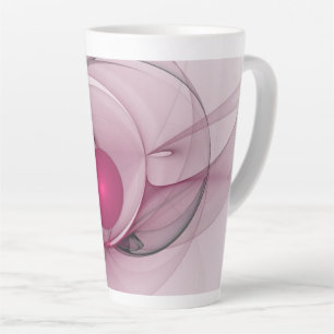 Taza De Café Latte Fractal oscilante, arte abstracto moderno de color
