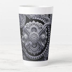 Taza De Café Latte Fractales mecánicos Latte Mug