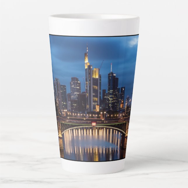 Taza De Café Latte Fráncfort del Meno Alemania (Anverso)