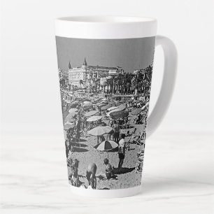 Taza De Café Latte Francia vintage Cannes la playa