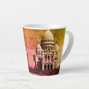 Taza De Café Latte Francia Vintage París Basílica de Sacre Coeur