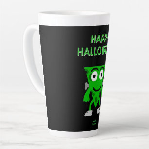 Taza De Café Latte Franken-Cheese Halloween saluda a Latte Mug grande