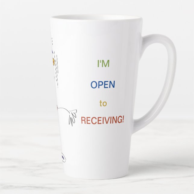 Taza De Café Latte 'Frannie' - abierto a recibir latte Mug (Derecha)