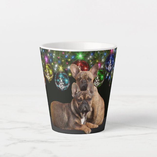 Taza De Café Latte Französische Bulldogge Festlich French Bulldog (Anverso)