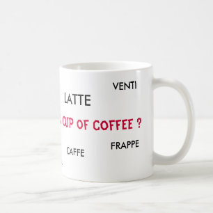 Taza De Café LATTE, FRAPPE, CAPPUCCINO, ALTO, V… - Modificado