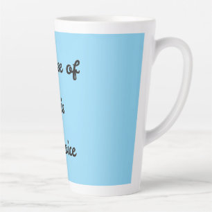 Taza De Café Latte Frase "Por esto me alegro"