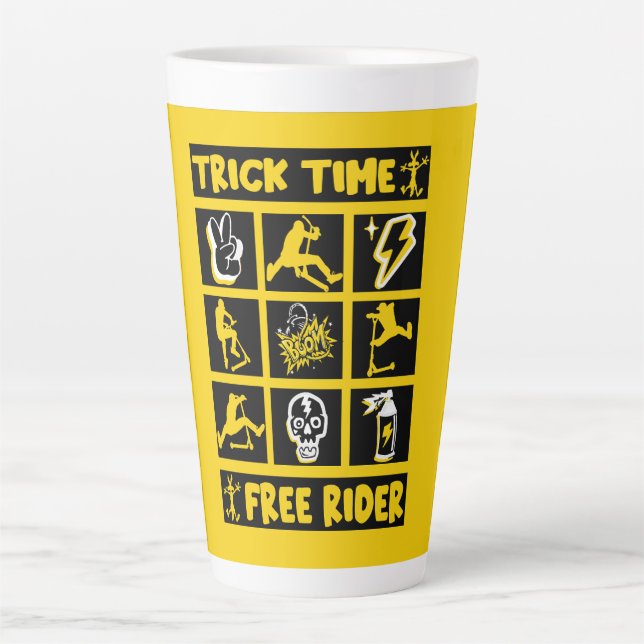 Taza De Café Latte Freestyle Trick Scooter (Anverso)