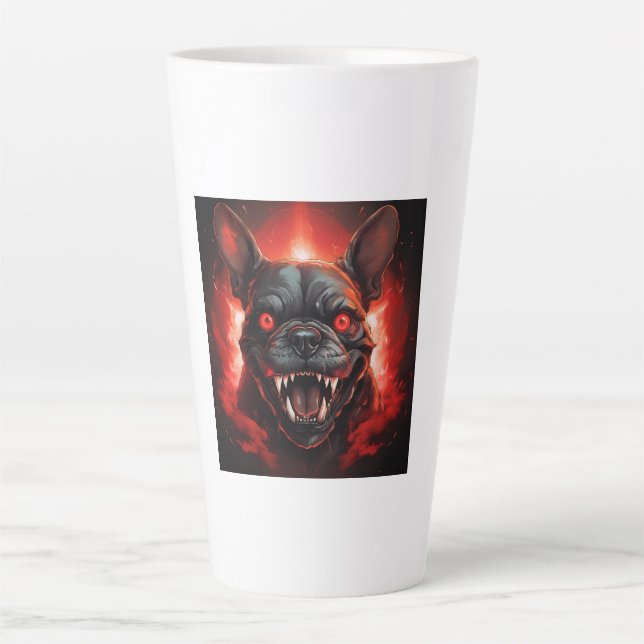 Taza De Café Latte French Bulldog Gone Wrong (Anverso)
