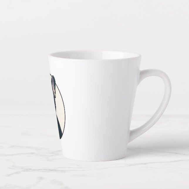 Taza De Café Latte Frenchie Los Caballeros (Derecha)