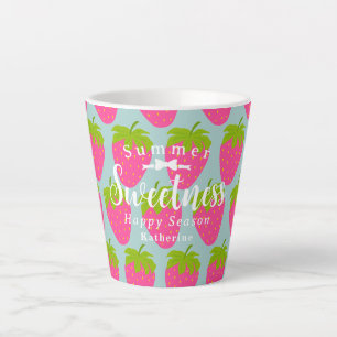 Taza De Café Latte Fresa Aqua