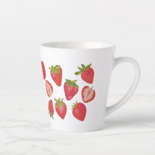 Taza De Café Latte Fresa de verano