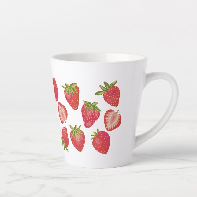 Taza De Café Latte Fresas afrutadas (Derecha)