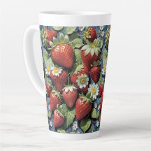 Fresas Frescas Recogidas y Flores Blancas