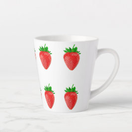 Taza De Café Latte Fresas Latte Mug
