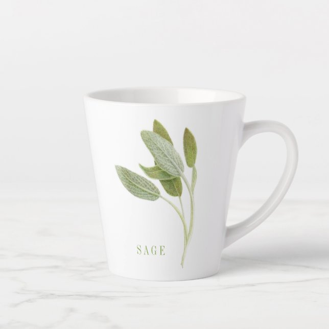 Taza De Café Latte FRESH SAGE Latte Mug (Derecha)