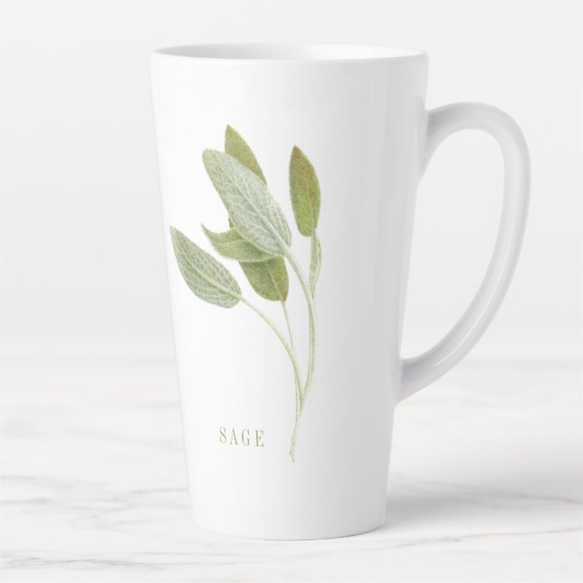 Taza De Café Latte FRESH SAGE Tall Latte Mug (Derecha)