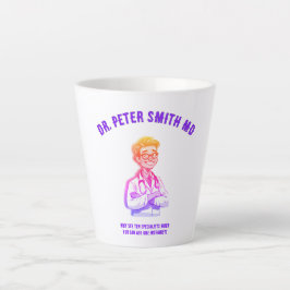 Taza De Café Latte Friendly Internist Doctor Cartoon Healthcare Desig