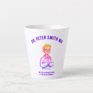 Taza De Café Latte Friendly Internist Doctor Cartoon Healthcare Desig