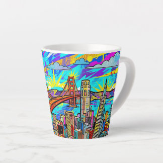 Taza De Café Latte Frisco abstracto