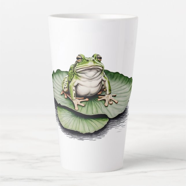 Taza De Café Latte Frog Latte Coffee Mug (Anverso)