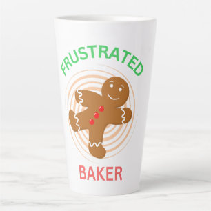 TAZA DE CAFÉ LATTE FRUSTRADO BAKER GINGERBREAD COOKIE
