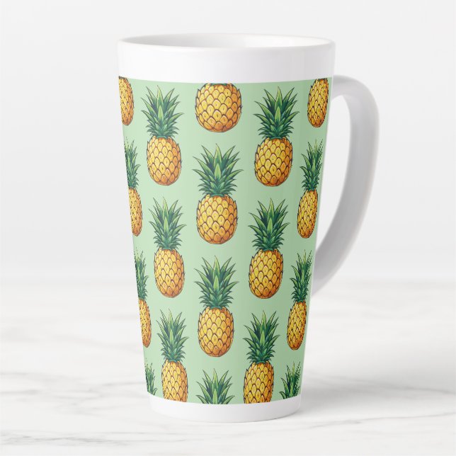 Taza De Café Latte Fruta de piña (Ángulo derecho)