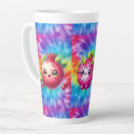 Taza De Café Latte Fruta del dragón feliz de tinte