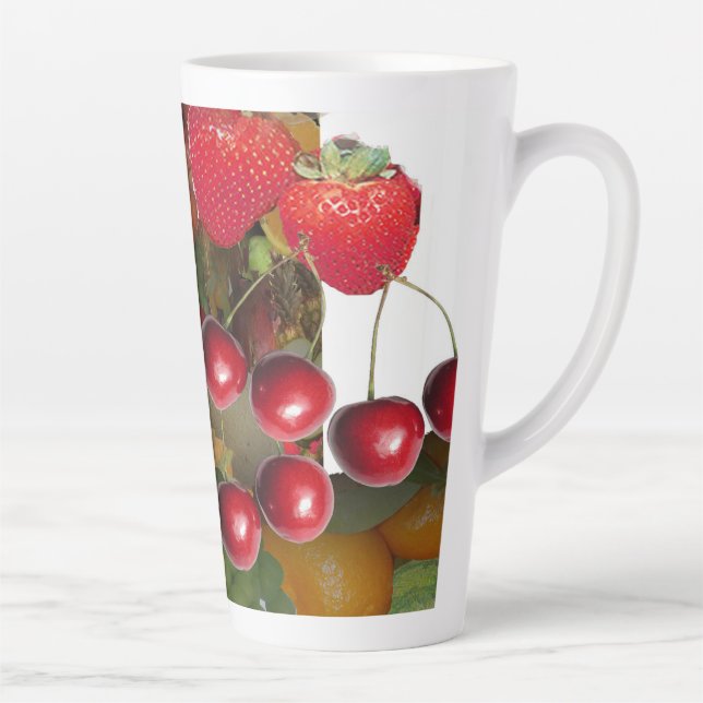 Taza De Café Latte Frutas (Derecha)
