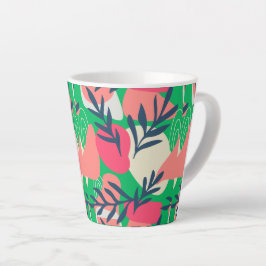 Taza De Café Latte Frutas Coloridas     
