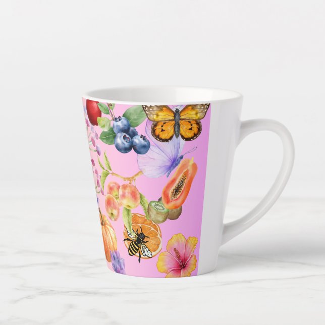 Taza De Café Latte Frutas mixtas (Derecha)