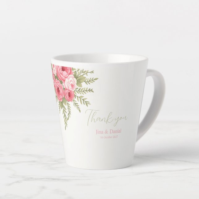 Taza De Café Latte Fuchsia Dream (Ángulo derecho)