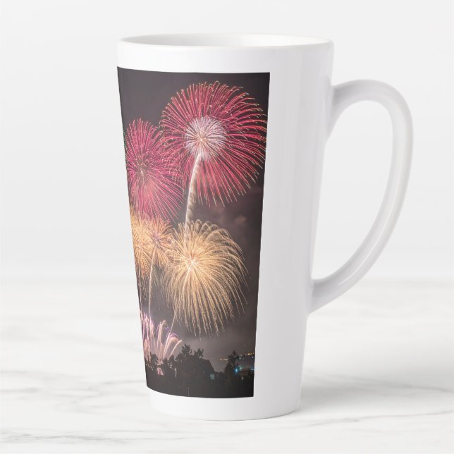 Taza De Café Latte fuegos artificiales (Derecha)