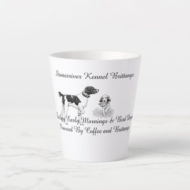 Taza De Café Latte Fueling Early Mornings & Bird Dogs  (Anverso)