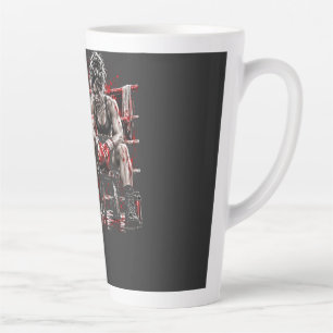 Taza De Café Latte Fuerte Boxeadora – Mujer con Guantes de Boxeo en e