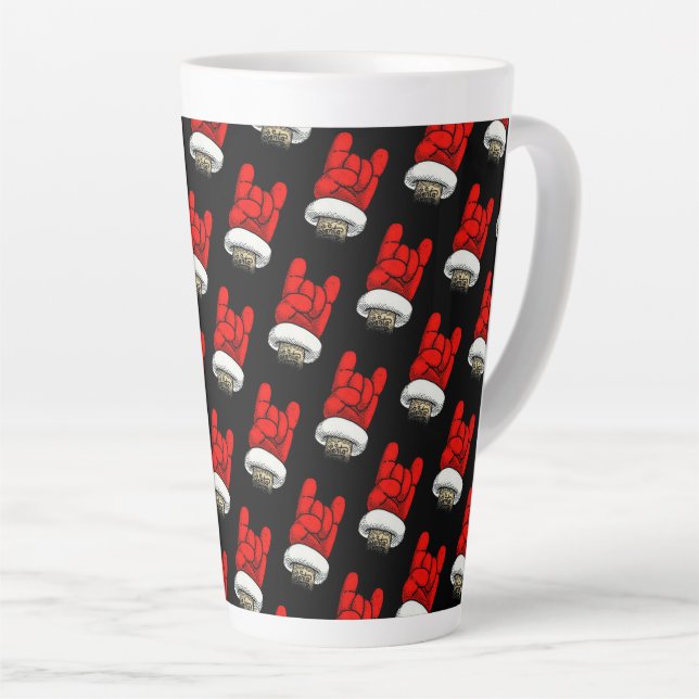 Taza De Café Latte Fuertes Navidades Metalizado se tambalean (Ángulo derecho)