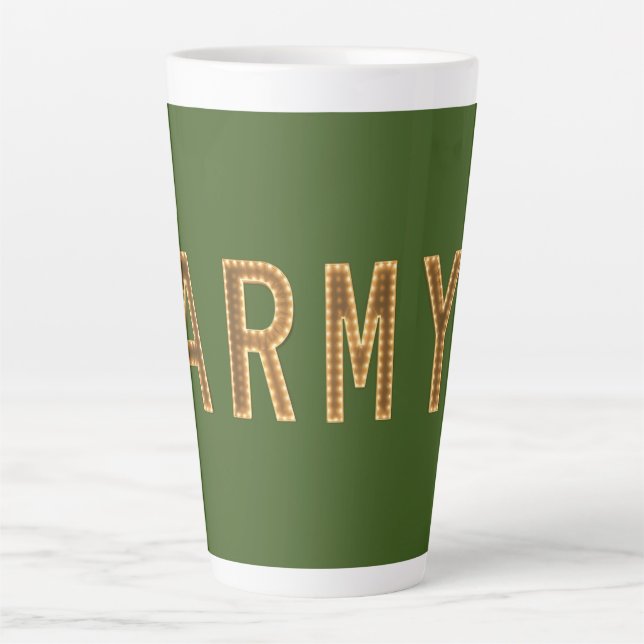 Taza De Café Latte Fuerza del Ejército (Anverso)