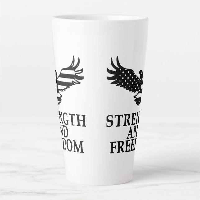 Taza De Café Latte Fuerza y libertad (Anverso)