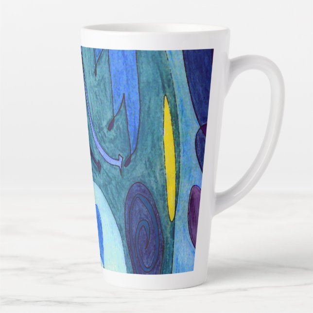 Taza De Café Latte Fumes azules (Derecha)