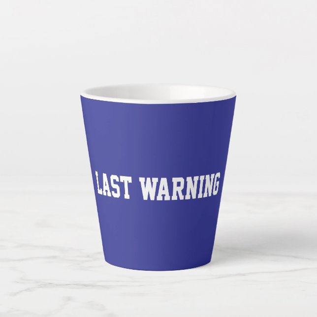 Taza De Café Latte Fun Blue Sarcastic Teacher  (Anverso)