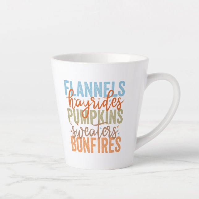 Taza De Café Latte Fun Fall Vibes (Derecha)