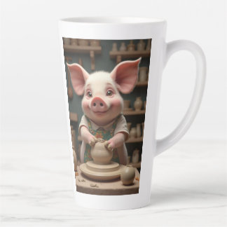 Taza De Café Latte Fun Piggy cerámica artista latte mug