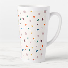 Taza De Café Latte Fun Terrazzo Print Latte Mug