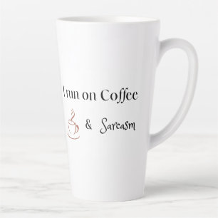 Taza De Café Latte Funciono con Café y Sarcasmo, Regalo Divertido par