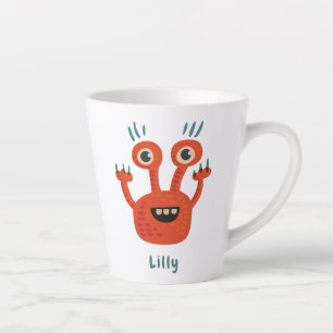 Taza De Café Latte Funny Big Eyed Smite Cute Monster Nombre