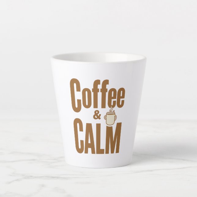 Taza De Café Latte Funny Coffee Lover's Zen Quote (Anverso)