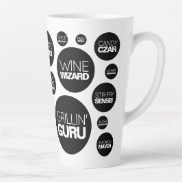 Taza De Café Latte Funny Cow Spots Cook Chef Job Titulates